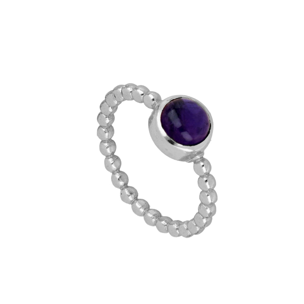 Anillo 'Shakeela' de Amatista - Plata de Ley