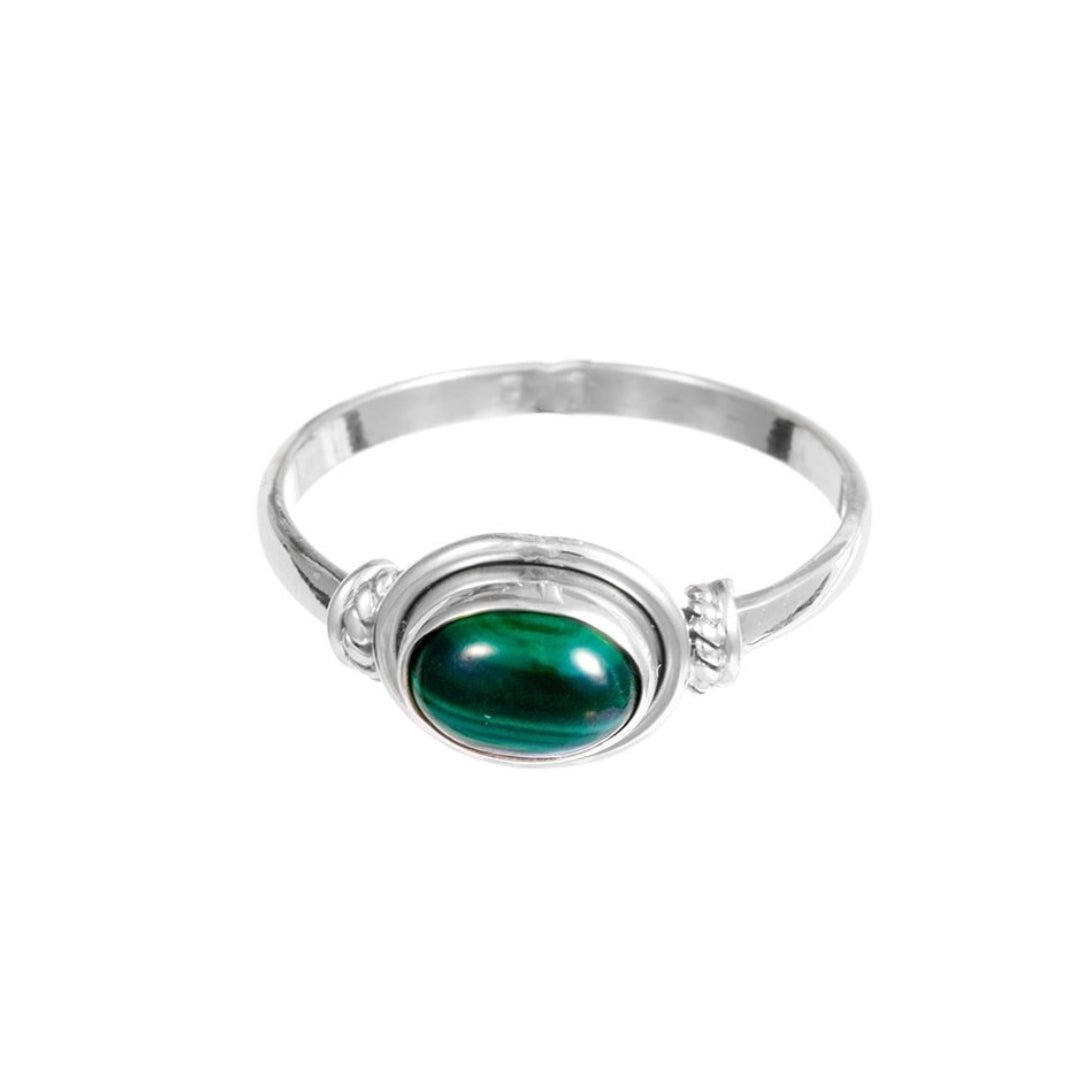 Anillo 'Sicarú' de Malaquita - Plata de Ley