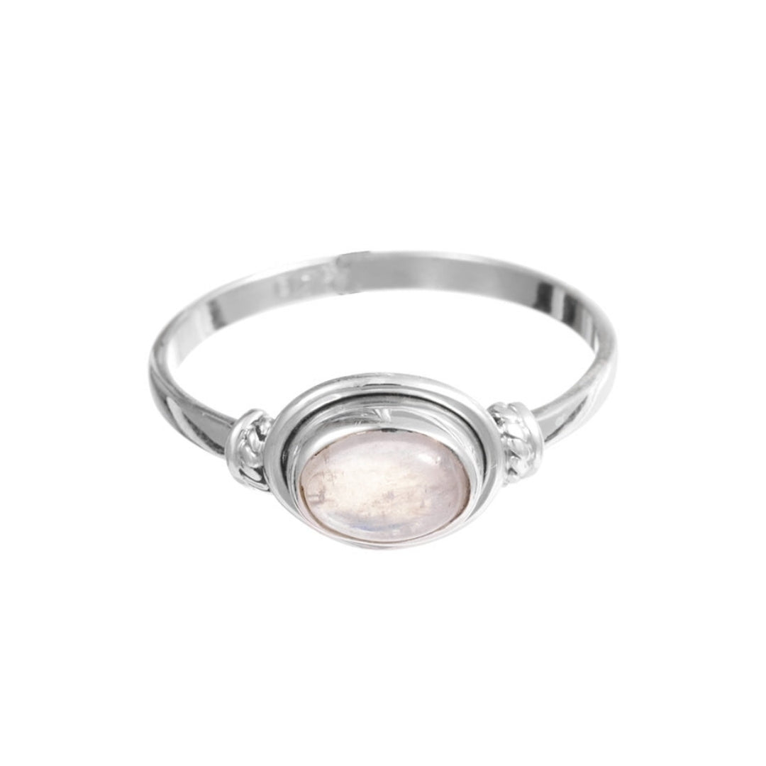 Anillo 'Sicarú' de Piedra de Luna - Plata de Ley