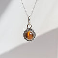 Colgante 'Shanti' Ojo de Tigre y Plata de Ley 925
