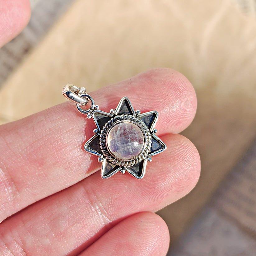 Colgante 'Astraea' Piedra de Luna y Plata de Ley 925