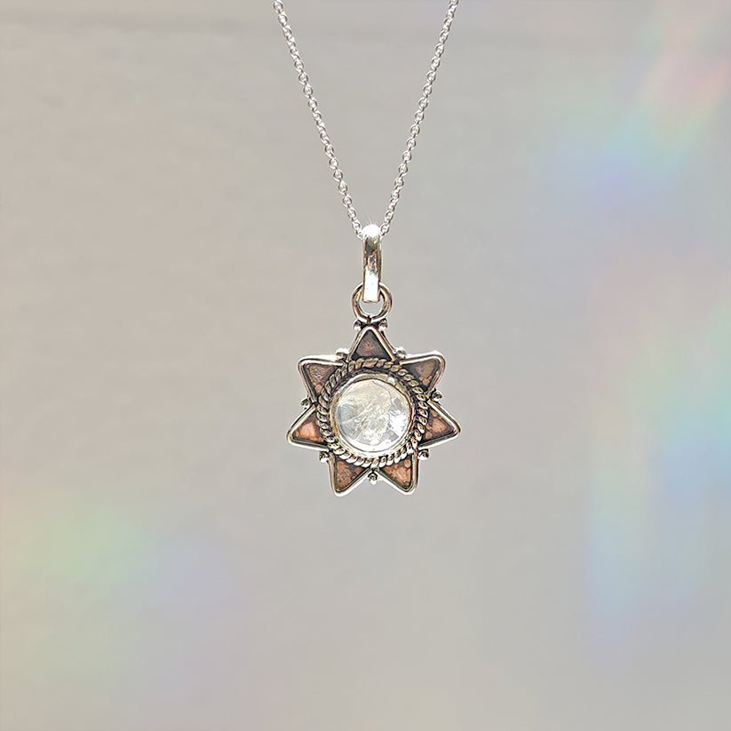 Colgante 'Astraea' Piedra de Luna y Plata de Ley 925