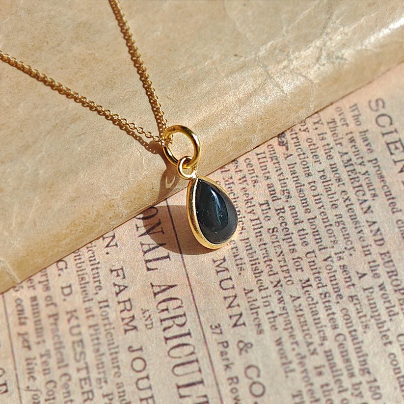 Colgante 'Aurora' Ónix S925 & Baño de Oro 18K
