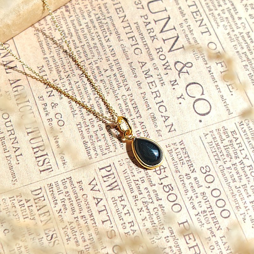 Colgante 'Aurora' Ónix S925 & Baño de Oro 18K