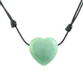 Colgante Corazón de Aventurina Verde con cordón