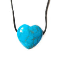 Colgante Corazón de Howlita Azul