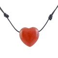 Colgante Corazón de Jaspe Rojo con cordón
