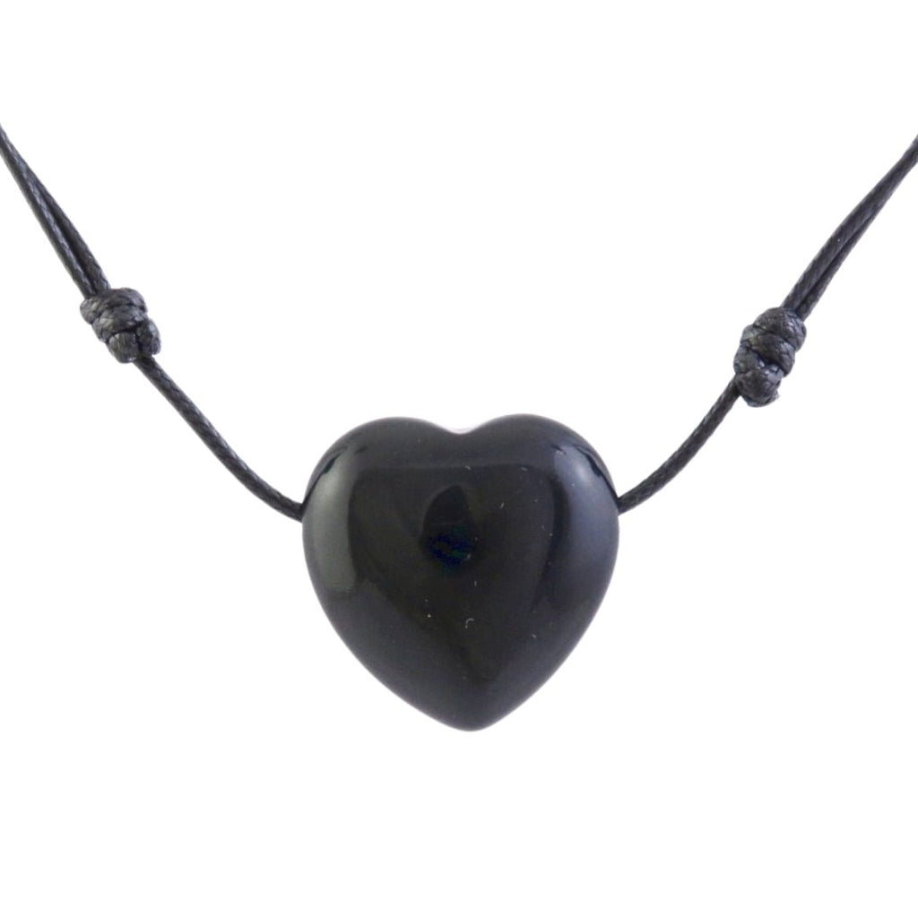 Colgante Corazón de Ónix con cordón
