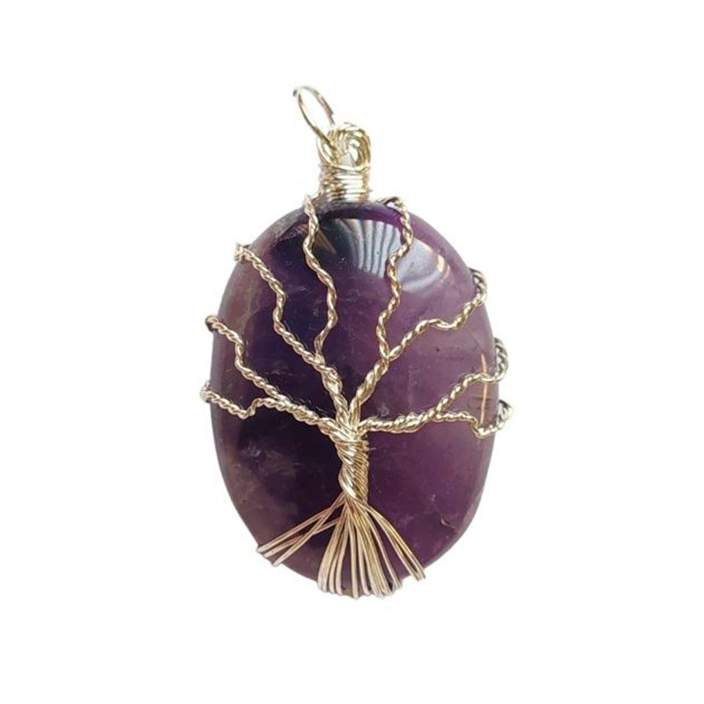 Colgante de Amatista y Árbol de la Vida