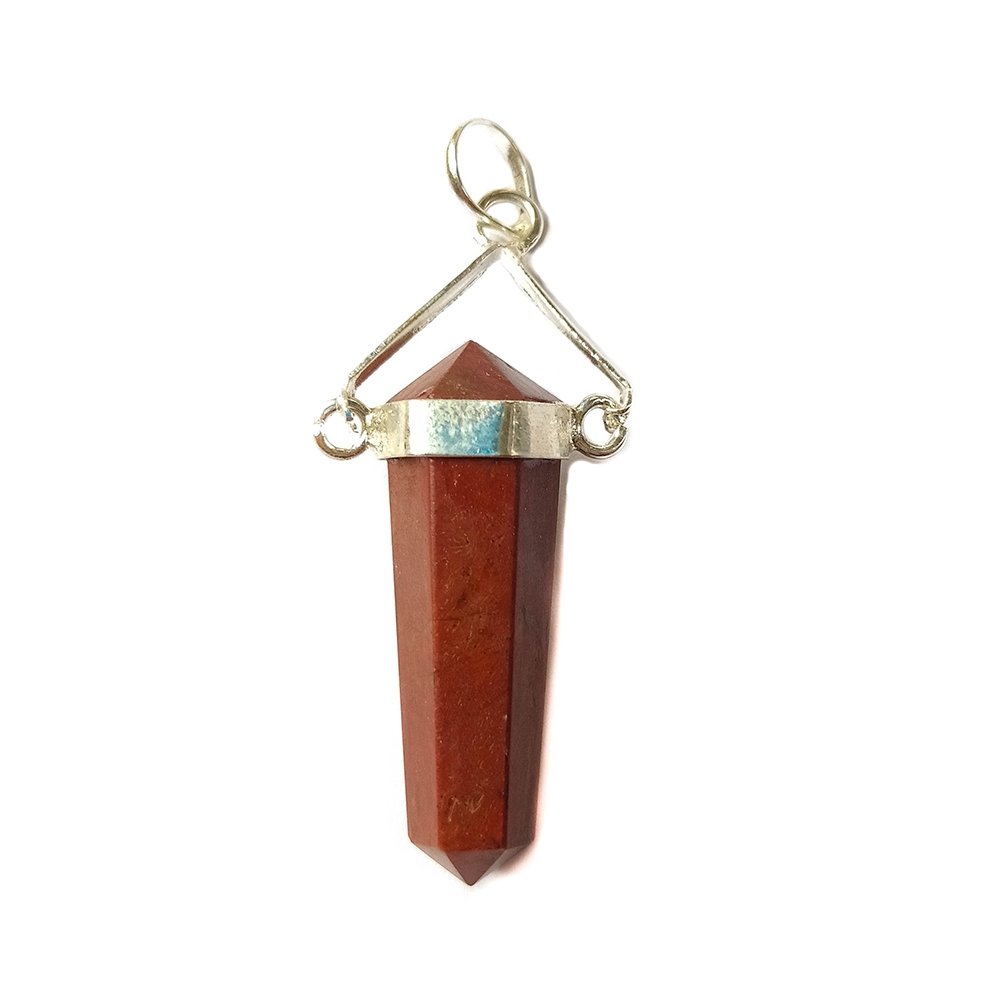 Colgante de Jaspe Rojo Biterminado