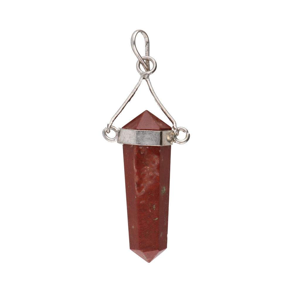 Colgante de Jaspe Rojo Biterminado