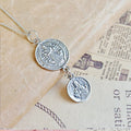 Colgante Doble Protección San Benito & San Judas Tadeo – Plata de Ley 925