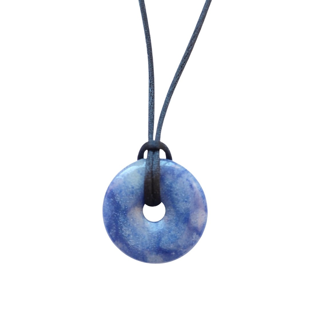 Colgante Donut de Cuarzo Azul