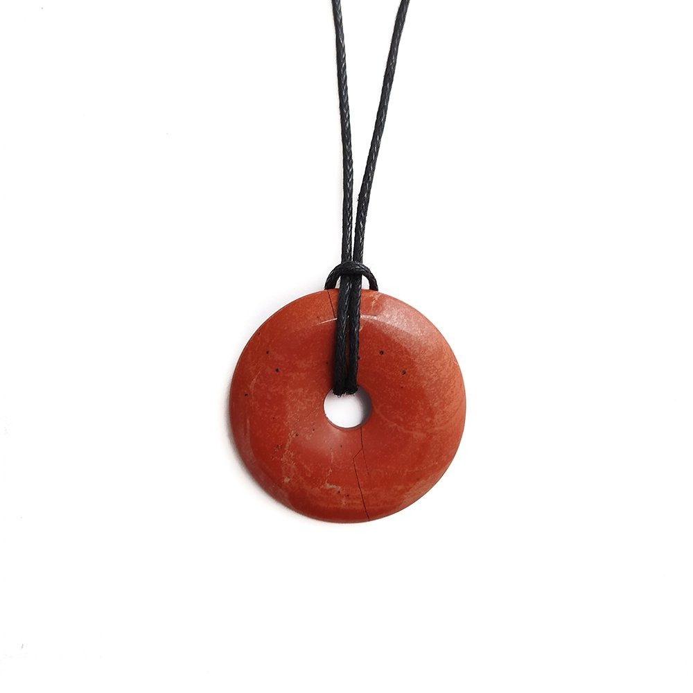 Colgante donut de Jaspe Rojo