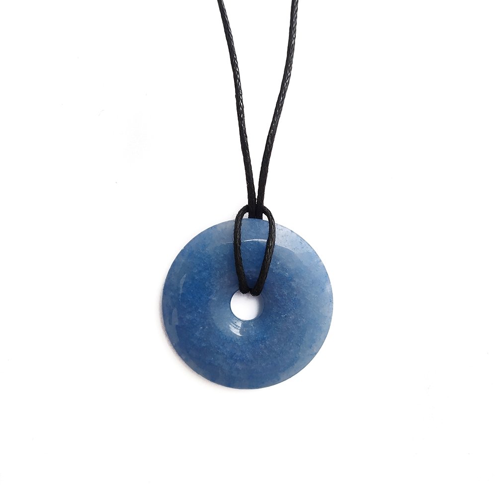 Colgante Donut de Cuarzo Azul