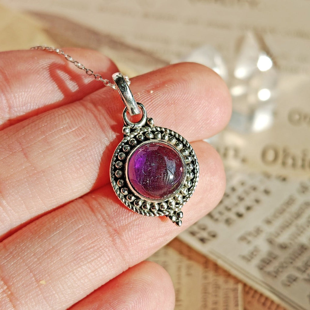 Colgante 'Eos' de Amatista y Plata de Ley 925