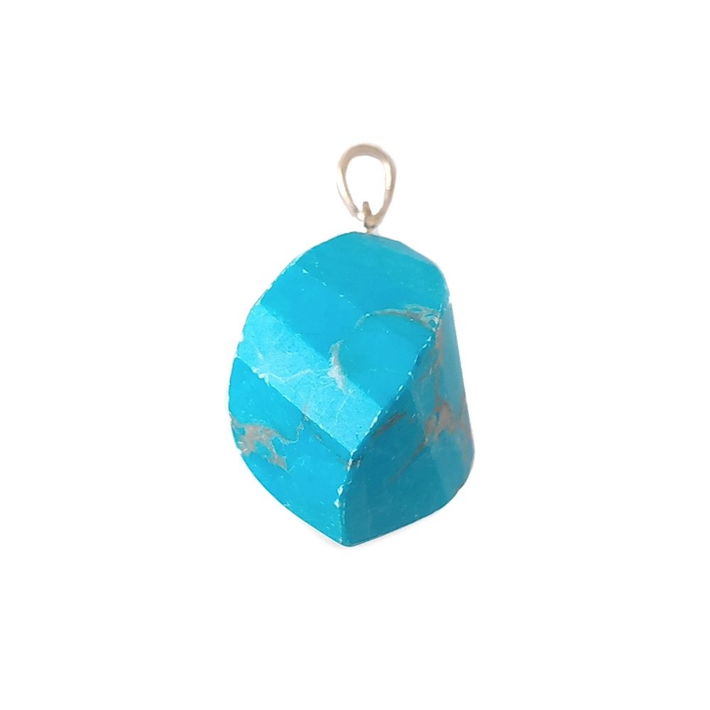 Colgante facetado de Howlita Azul