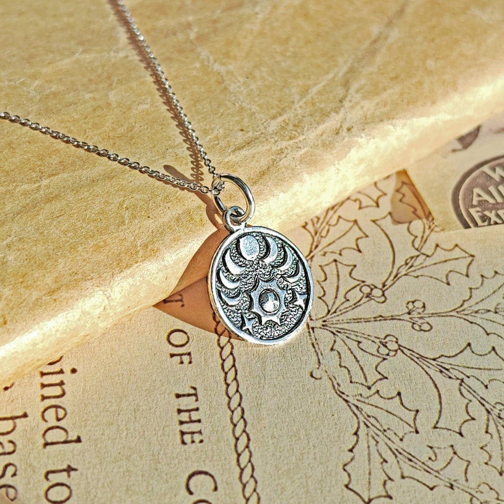 Colgante Fases Lunares, Sol y Estrellas - Plata de Ley 925