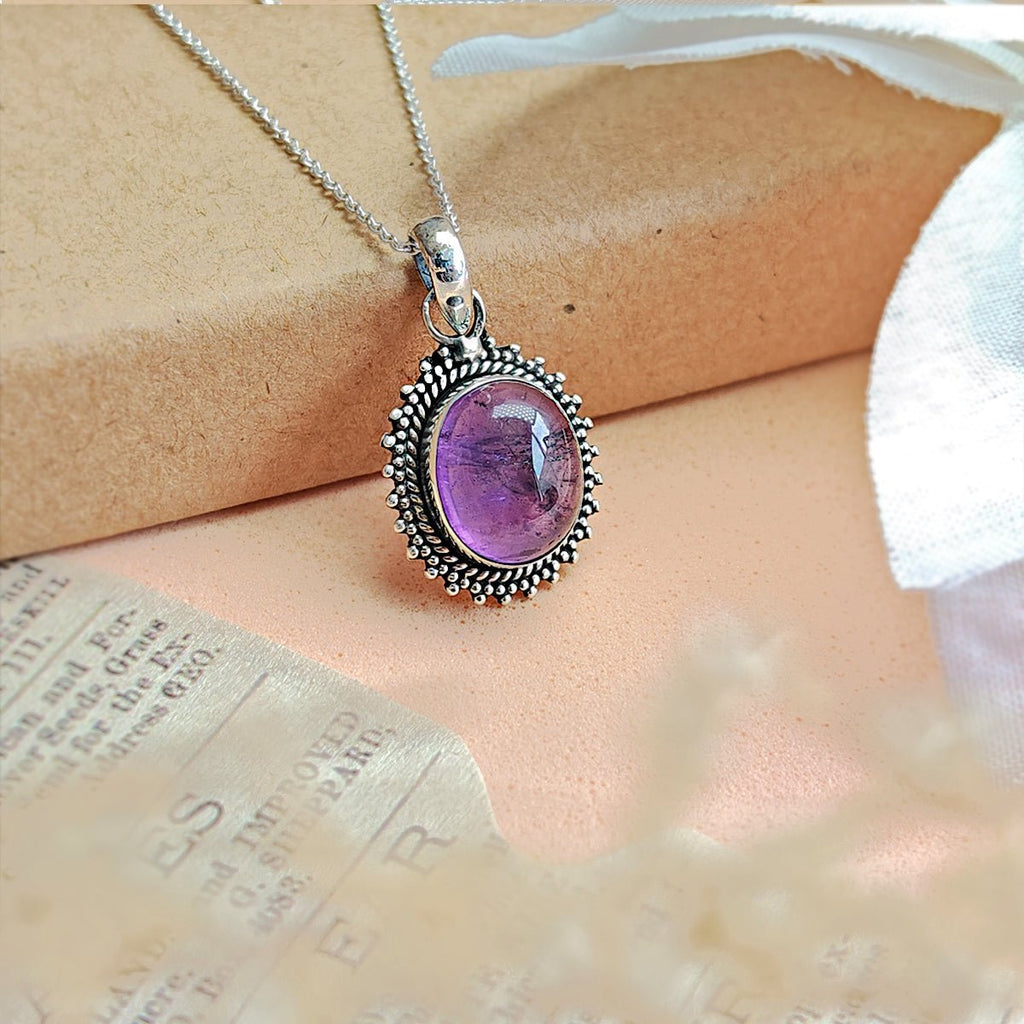 Colgante Jaipur Amatista y Plata de Ley 925