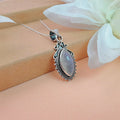 Colgante Lágrima Piedra de Luna y Plata de Ley 925