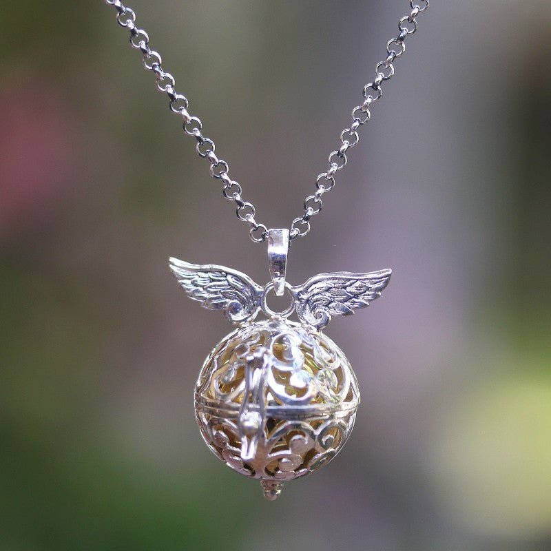 Colgante Llamador de Angel 'Campana Divina'- Plata de Ley 925