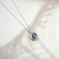 Colgante Ojo Turco Azul en Plata de Ley 925