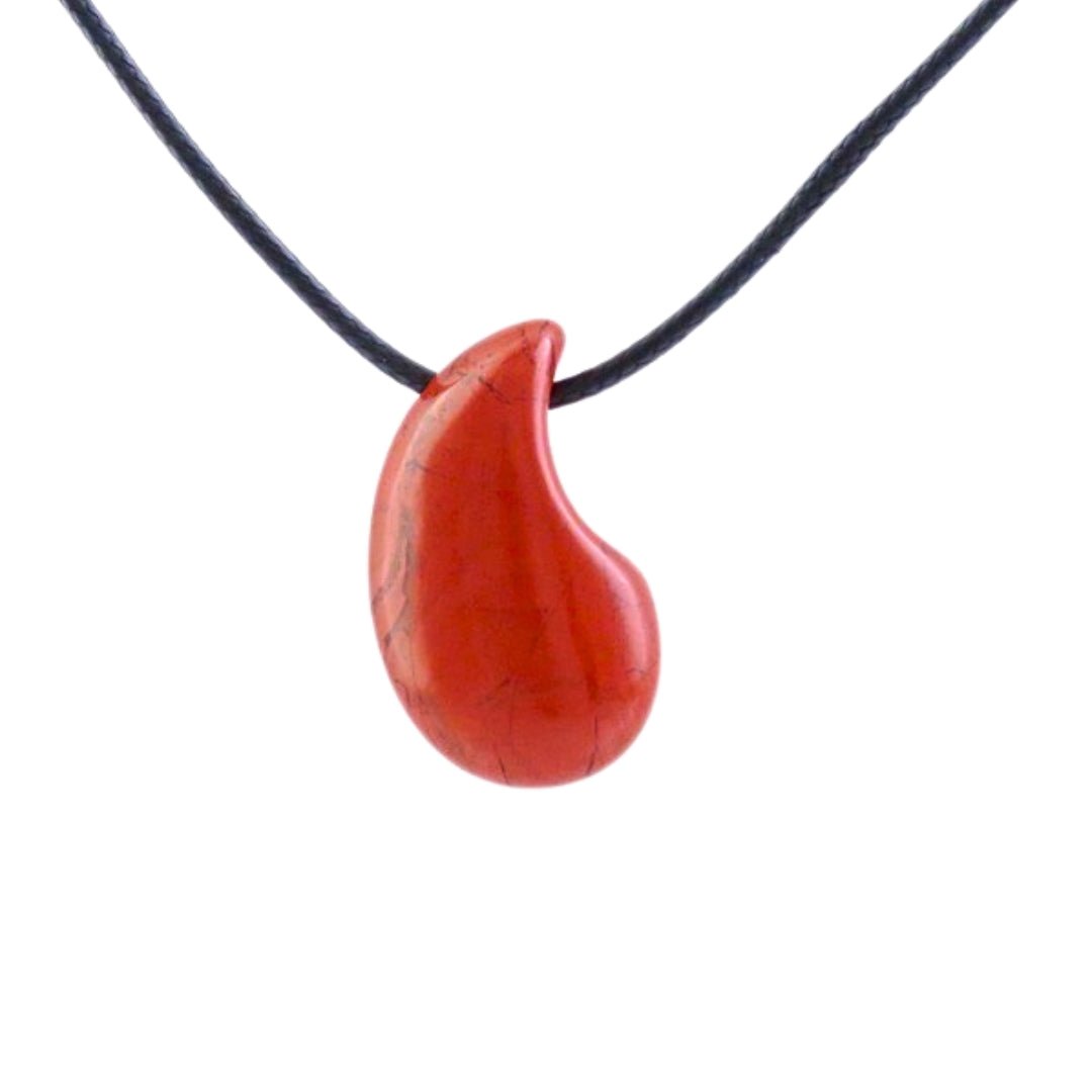 Colgante Lacrima de Jaspe Rojo