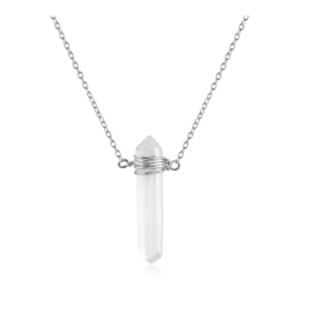 Collar Lancea Cuarzo Blanco - Plata de Ley 925