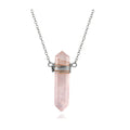 Collar Lancea Cuarzo Rosa - Plata de Ley 925