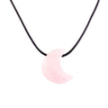 Colgante Luna de Cuarzo Rosa