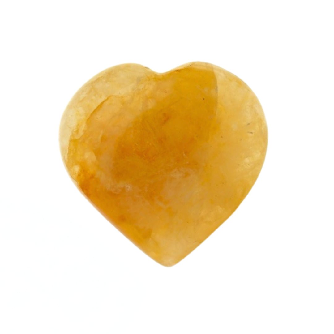 Corazón de Cuarzo Sanador Dorado