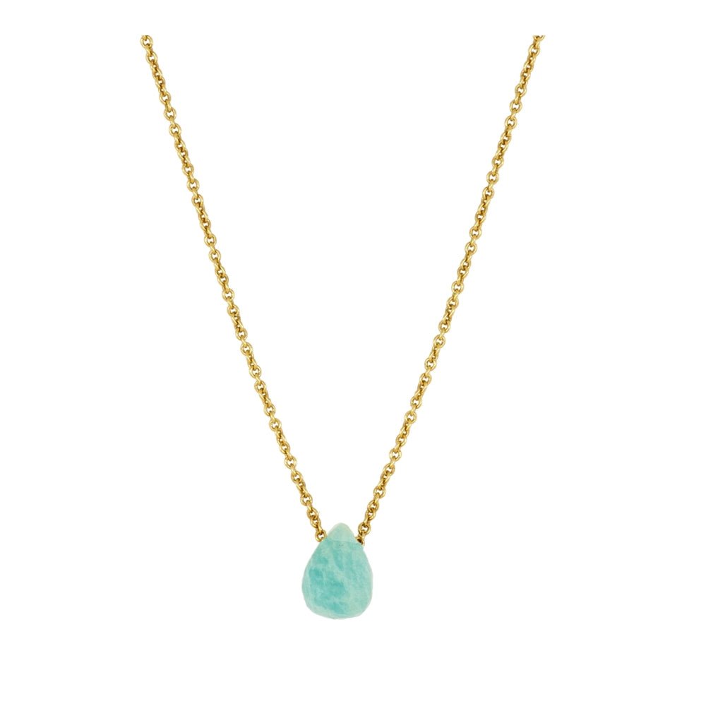 Gargantilla con Gota Facetada de Amazonita