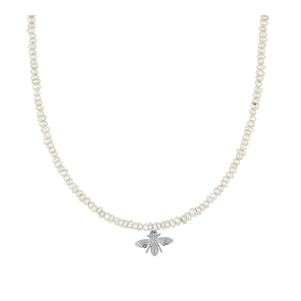 Gargantilla 'Honey' - Perlas con Amuleto de Abeja