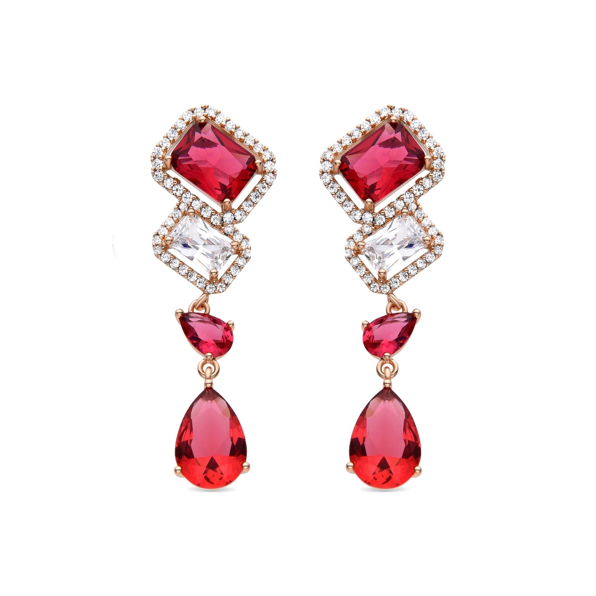 Pendientes acabado en oro 18k