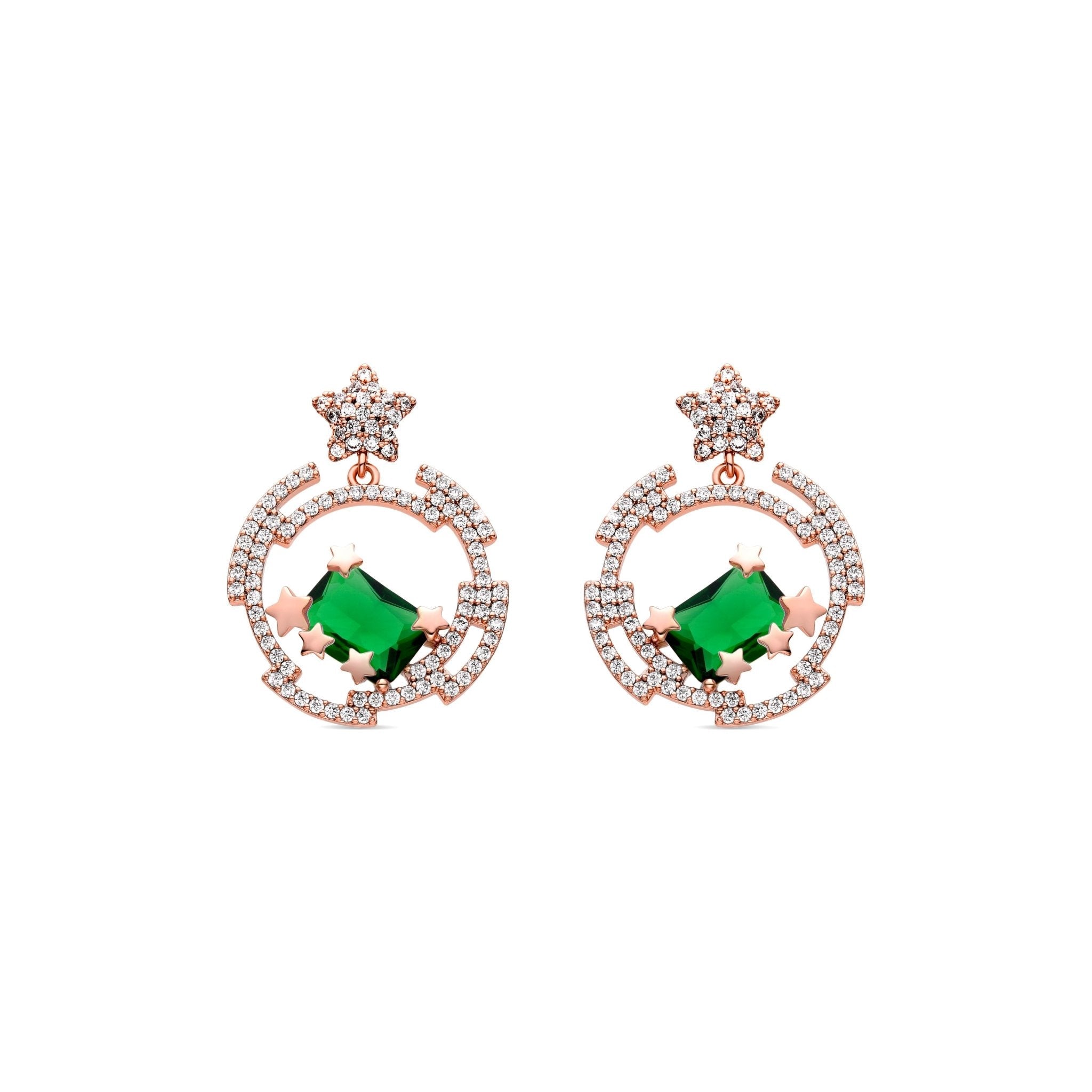 Pendientes acabado en oro 18k