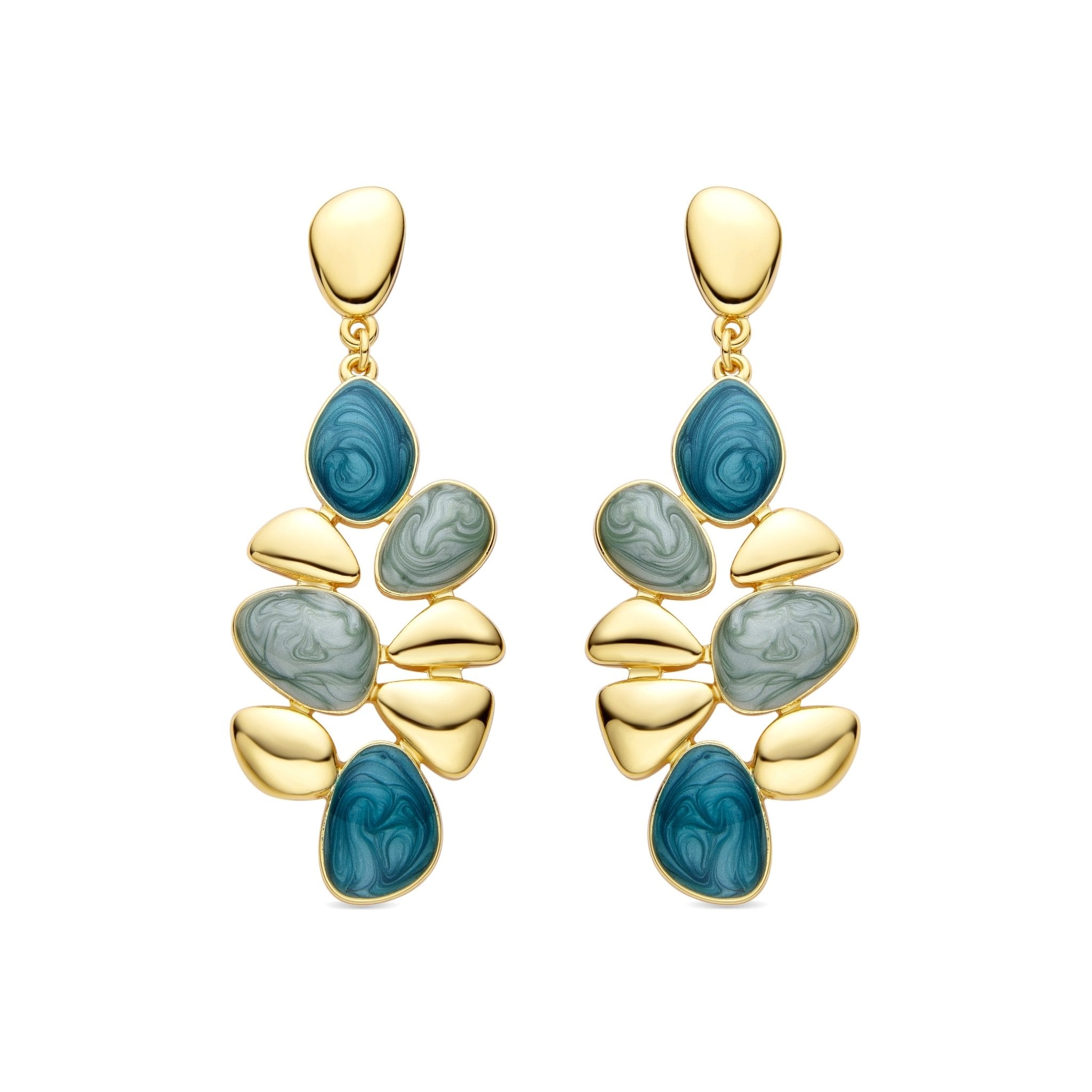Pendientes acabado oro 18k