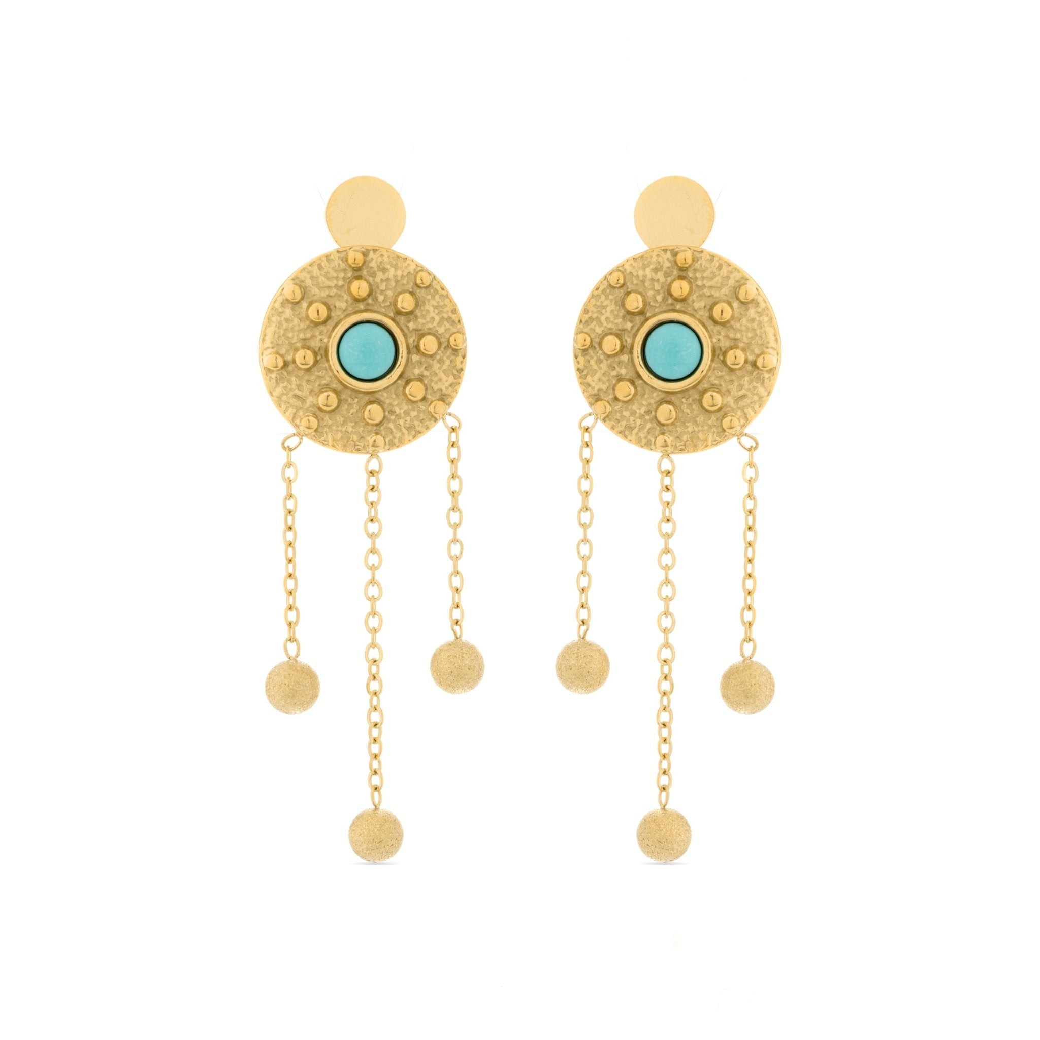 Pendientes acabado oro 18k