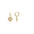 Pendientes acabados en oro 18k