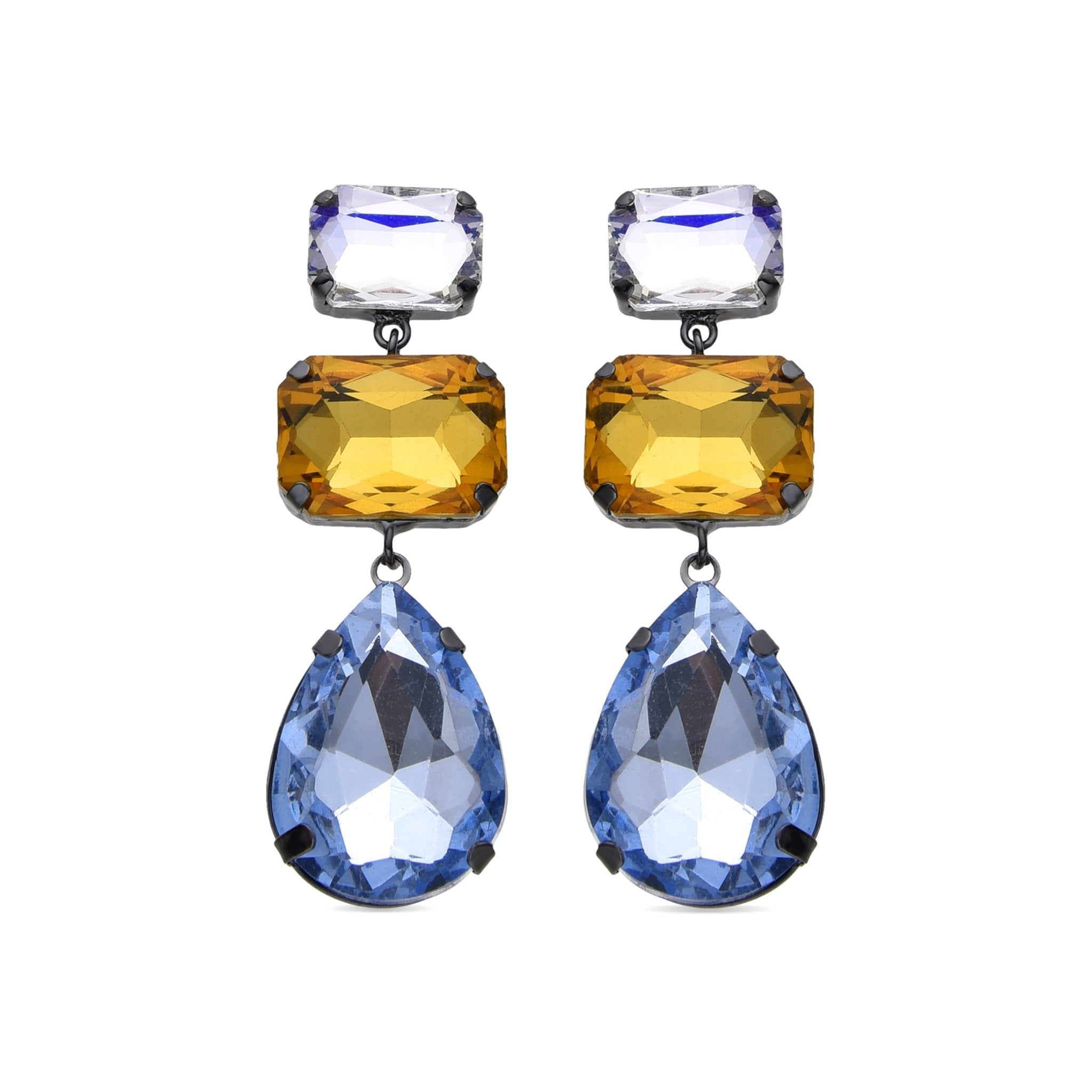 Pendientes acabados en oro amarillo 18k