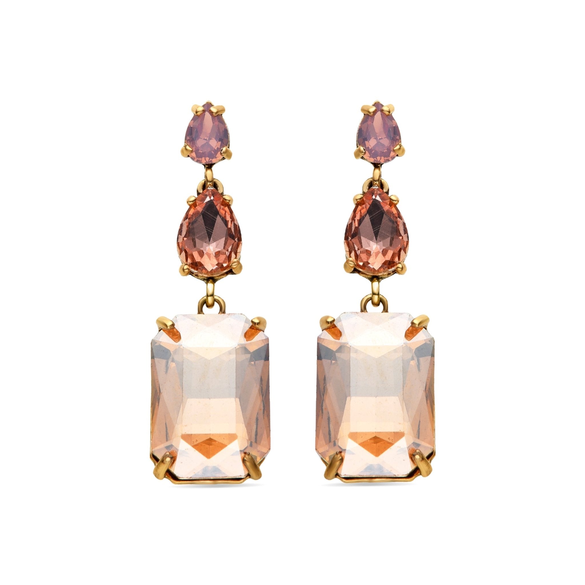 Pendientes acabados en oro amarillo 18k