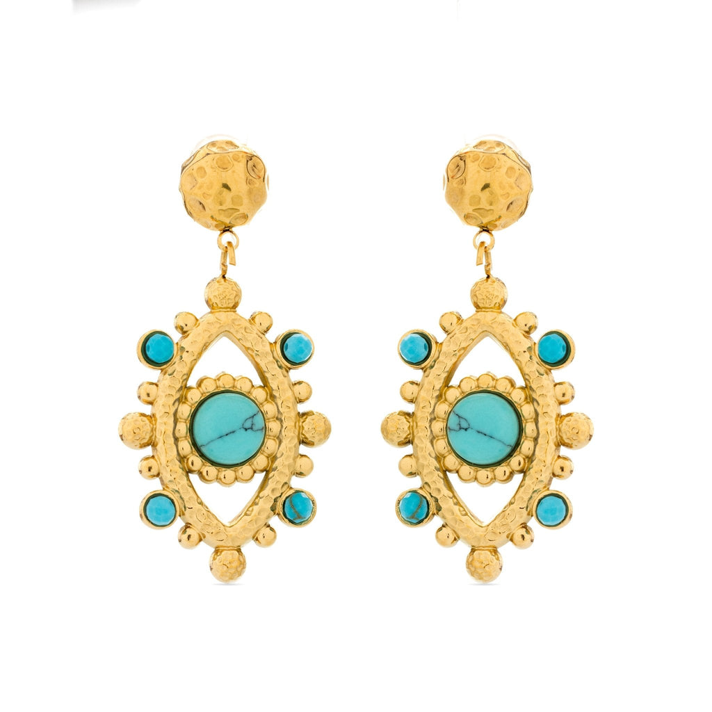 Pendientes acabados en oro amarillo 18k
