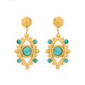 Pendientes acabados en oro amarillo 18k