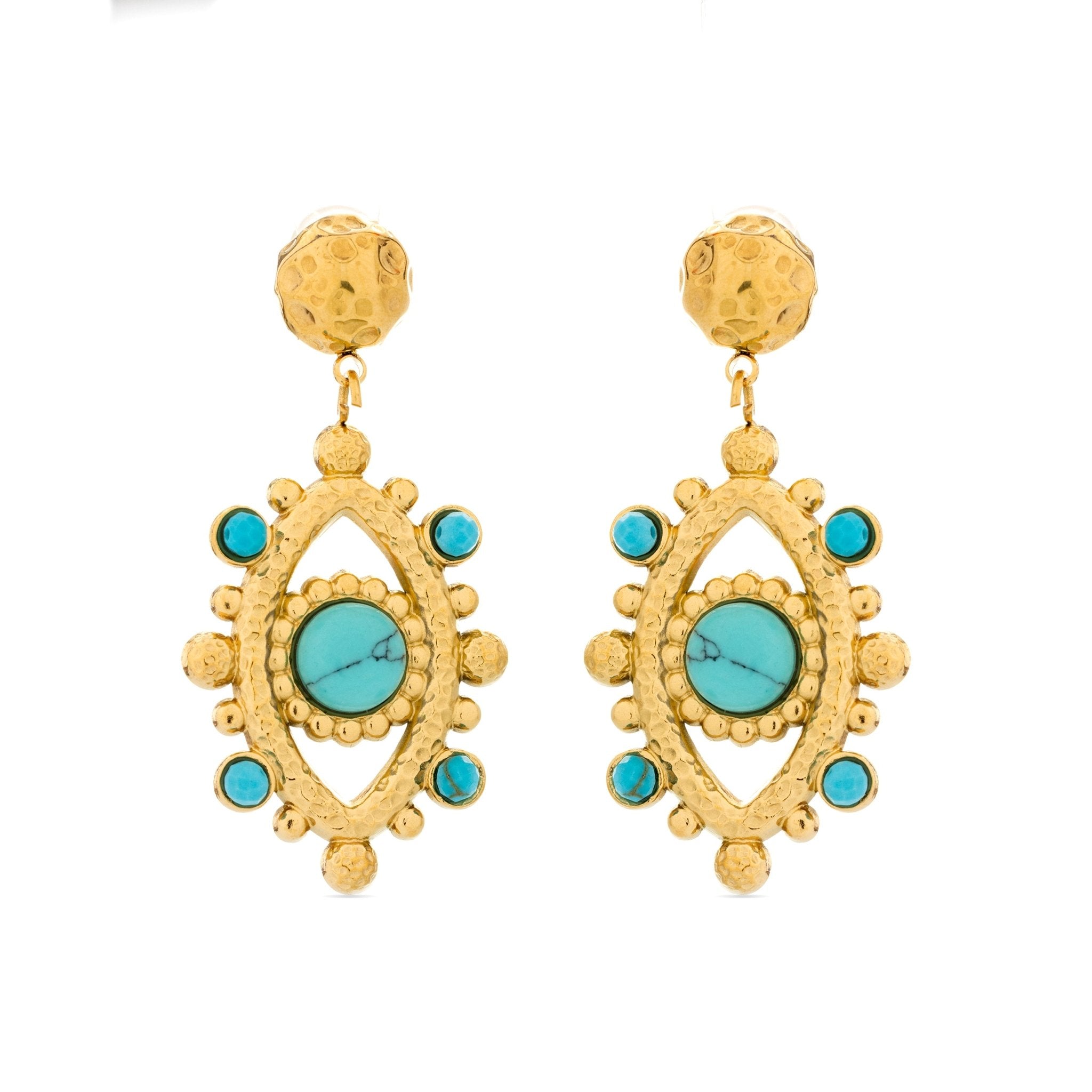 Pendientes acabados en oro amarillo 18k