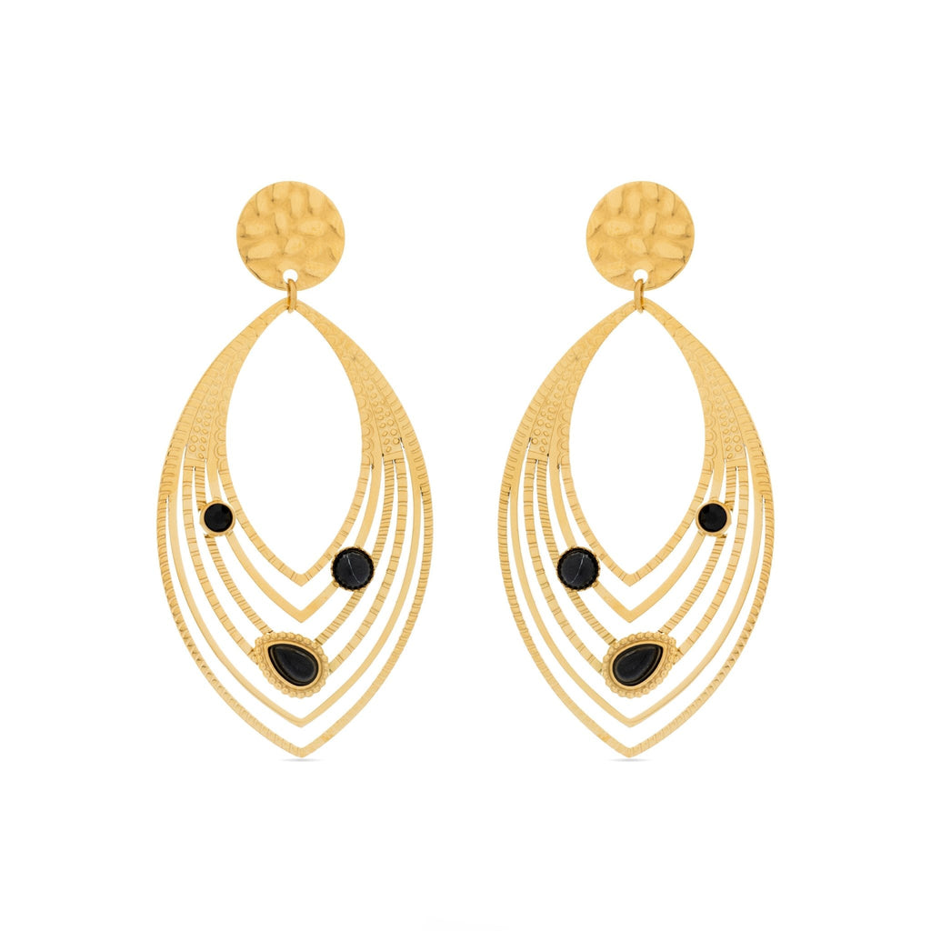 Pendientes acabados en oro amarillo 18k