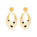 Pendientes acabados en oro amarillo 18k