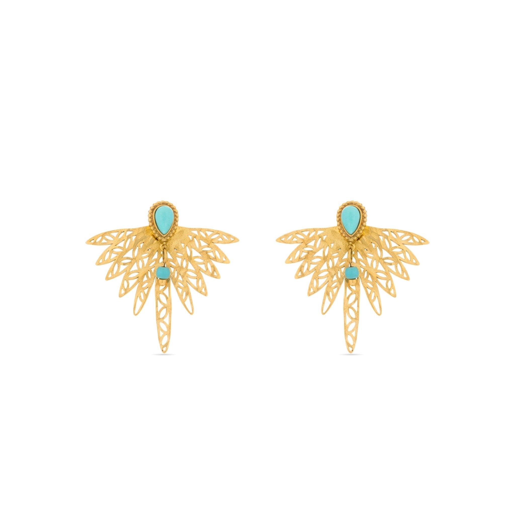 Pendientes acabados en oro amarillo 18k