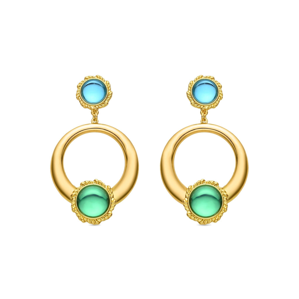 Pendientes acabados en oro amarillo 18K