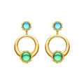 Pendientes acabados en oro amarillo 18K