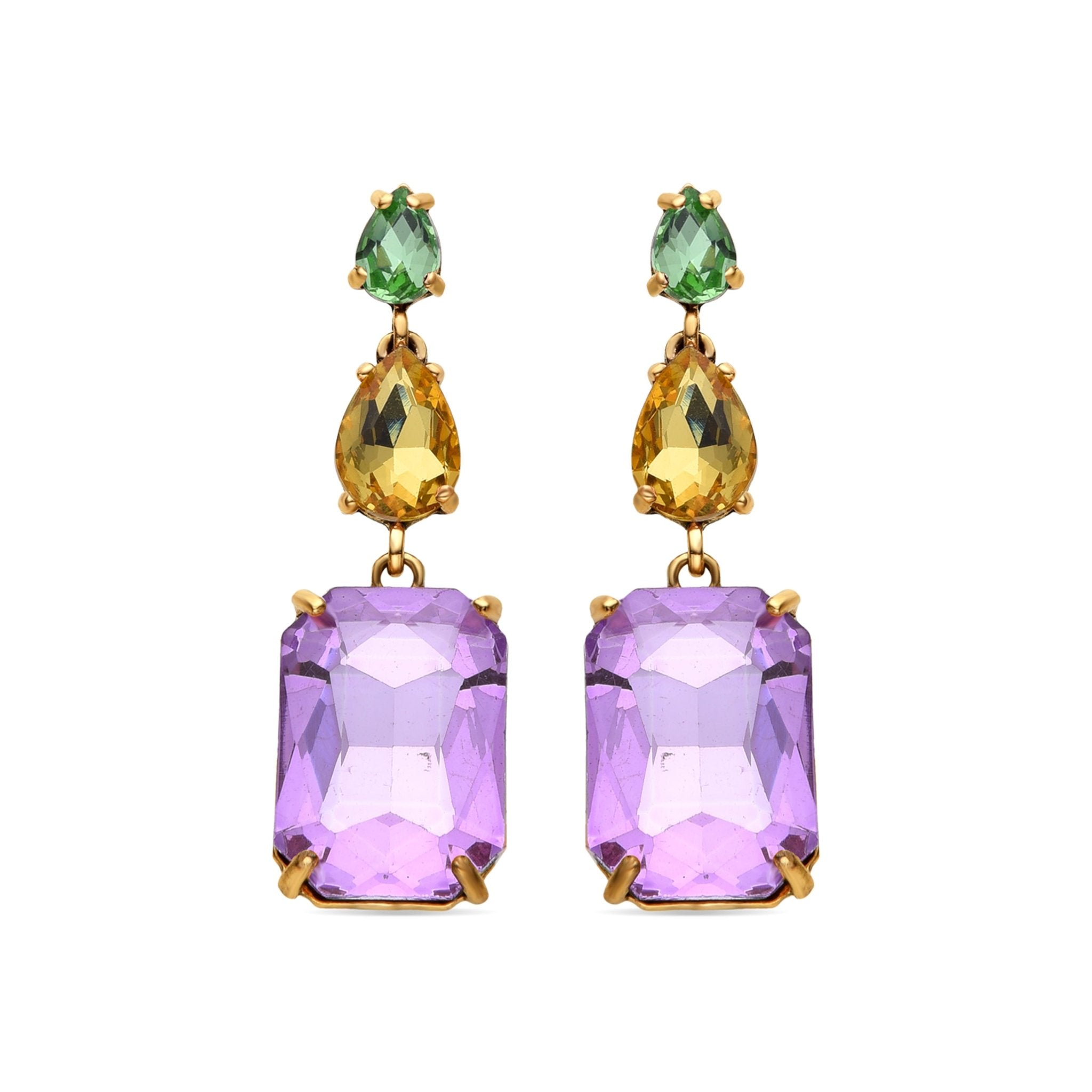 Pendientes acabados en oro amarillo 18k