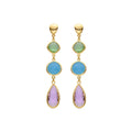 Pendientes acabados en oro amarillo 18k